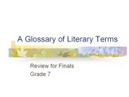 A Glossary of Literary Terms