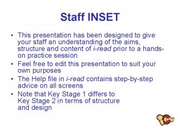 Staff INSET
