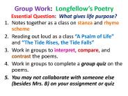 Group Work: Longfellow