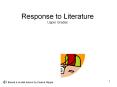 Response to Literature Upper Grades PowerPoint PPT Presentation