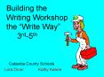 Building the Writing Workshop the  PowerPoint PPT Presentation