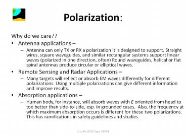 Polarization: