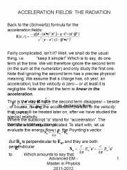 ACCELERATION FIELDS: THE RADIATION PowerPoint PPT Presentation