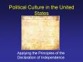 Political Culture in the United States PowerPoint PPT Presentation