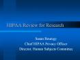 HIPAA Review for Research PowerPoint PPT Presentation