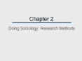 Doing Sociology: Research Methods PowerPoint PPT Presentation