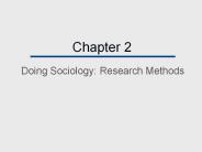 Doing Sociology: Research Methods