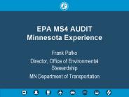 EPA MS4 AUDIT Minnesota Experience