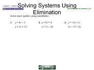 Solving Systems Using Elimination