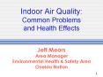 Indoor Air Quality: Common Problems and Health Effects PowerPoint PPT Presentation