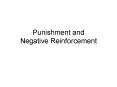 Punishment and Negative Reinforcement PowerPoint PPT Presentation