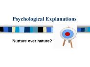 Psychological Explanations