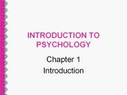 INTRODUCTION TO PSYCHOLOGY