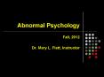 Abnormal Psychology PowerPoint PPT Presentation