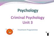 Criminal Psychology Unit 3