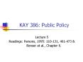 KAY 386: Public Policy PowerPoint PPT Presentation
