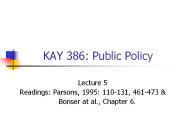 KAY 386: Public Policy