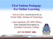 First Nations Pedagogy