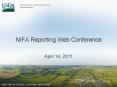 NIFA Reporting Web Conference PowerPoint PPT Presentation