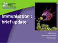 Immunisation : brief update PowerPoint PPT Presentation