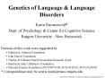 Genetics of Language PowerPoint PPT Presentation
