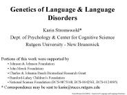 Genetics of Language
