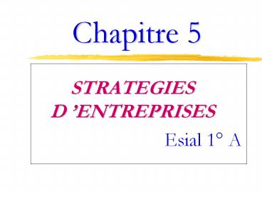 Chapitre 5