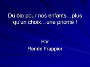 Du bio pour nos enfants