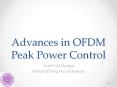 Advances in OFDM Peak Power Control PowerPoint PPT Presentation