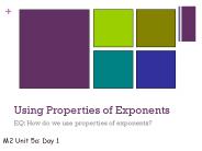 Using Properties of Exponents