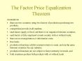 The Factor Price Equalization Theorem PowerPoint PPT Presentation