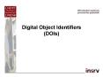 Digital Object Identifiers (DOIs) PowerPoint PPT Presentation