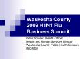 Waukesha County 2009 H1N1 Flu Business Summit PowerPoint PPT Presentation