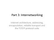 Part 3: Internetworking