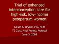 Trial of enhanced interconception care for high-risk, low-income postpartum women PowerPoint PPT Presentation