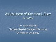 Assessment of the Head, Face