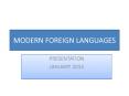 MODERN FOREIGN LANGUAGES PowerPoint PPT Presentation