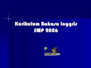 Kurikulum Bahasa Inggris SMP 2006