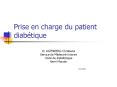 Prise en charge du patient diab PowerPoint PPT Presentation