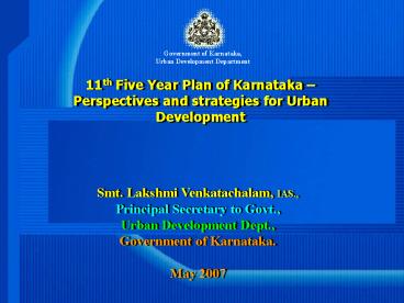 11th Five Year Plan of Karnataka 