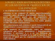 LOS RECURSOS MATERIALES DENTRO DE LOS SISTEMAS DE PRODUCCI