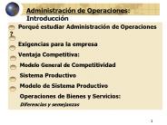 ADMINISTRACION DE LA PRODUCCION/OPERACIONES