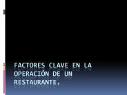 Factores clave en la operaci