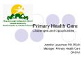 Primary Health Care Challenges and Opportunities PowerPoint PPT Presentation