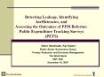 Detecting Leakage, Identifying Inefficiencies, and Assessing the Outcomes of PFM Reforms: Public Expenditure Tracking Surveys (PETS) PowerPoint PPT Presentation