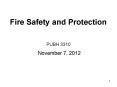 Fire Safety and Protection PowerPoint PPT Presentation