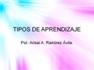 TIPOS DE APRENDIZAJE