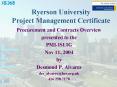 Ryerson University Project Management Certificate PowerPoint PPT Presentation