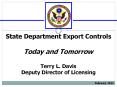 State Department Export Controls PowerPoint PPT Presentation