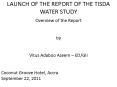 LAUNCH OF THE REPORT OF THE TISDA WATER STUDY PowerPoint PPT Presentation